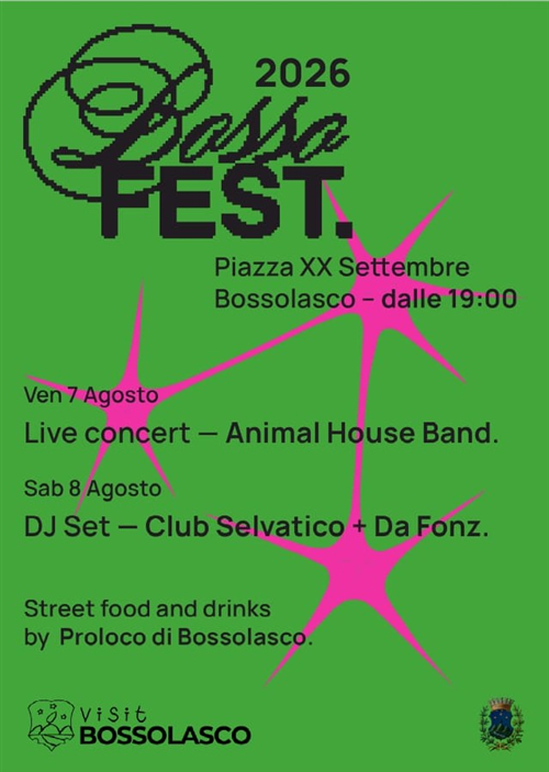 Bosso fest venerdì 7 e sabato 8 agosto 2026