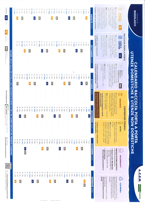 Calendario Rifiuti