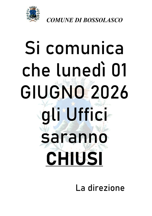 Chiusura uffici Comunali